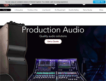 Tablet Screenshot of production-audio.co.uk